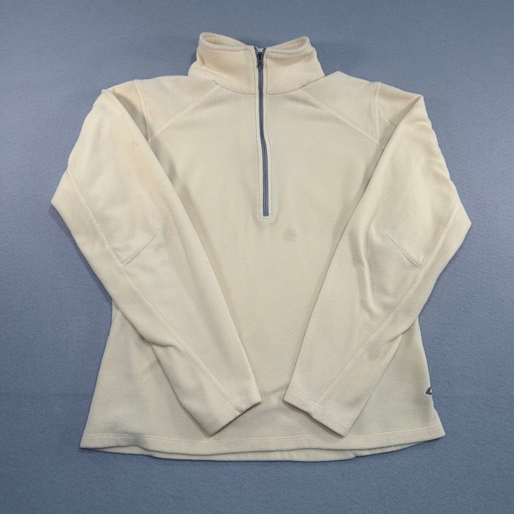 Mountain Hardwear Fleece Pullover Womens Small Cream Polartec Quarter Zip